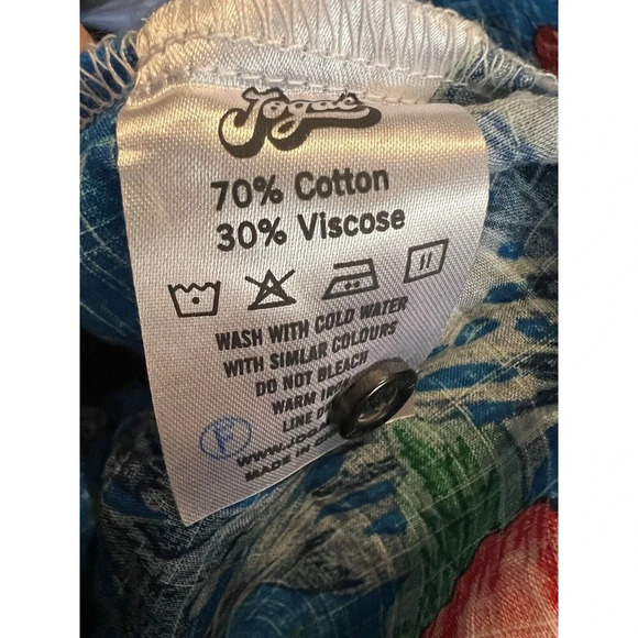 NWT Jogal Size Large Set Shirt And Shorts Tropical Floral Vacation - Picture 14 of 14